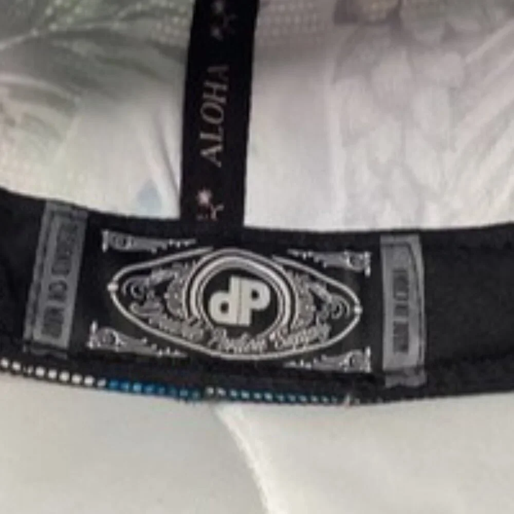 Alpha Maui Floral Trucker Hat Mesh Overlay Aloha New One Size Hawaii Resort Flat - Picture 4 of 4